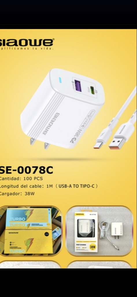 Seaowe cargador blanco 38W