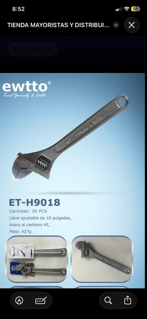 llave crece 10" H9018