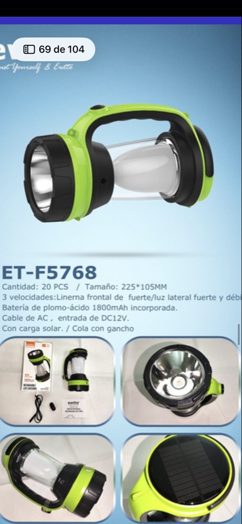 Linterna ET-F5768 verde
