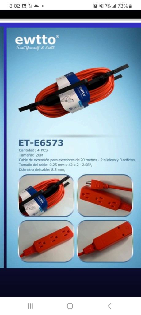 extension naranja 20m