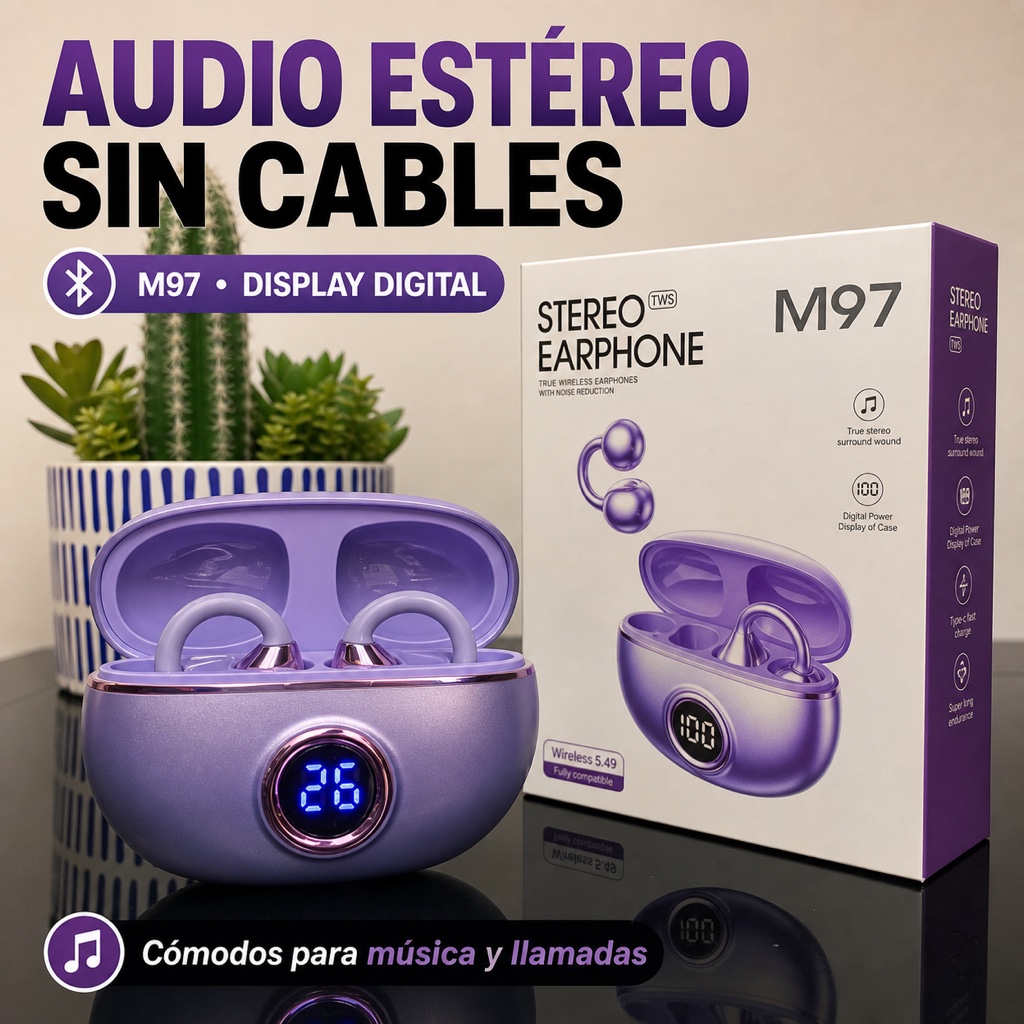 M97 audifonos morados
