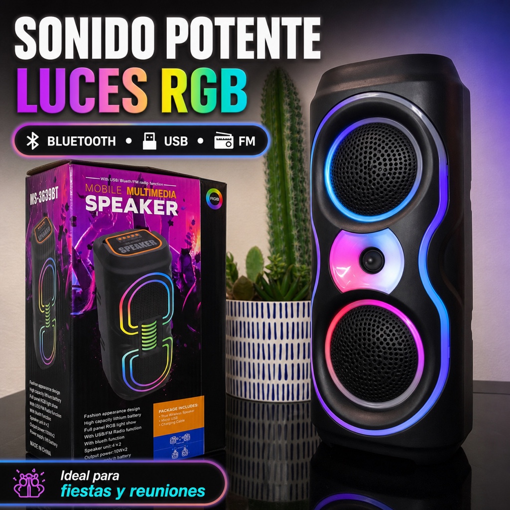Speaker Bluetooth RGB