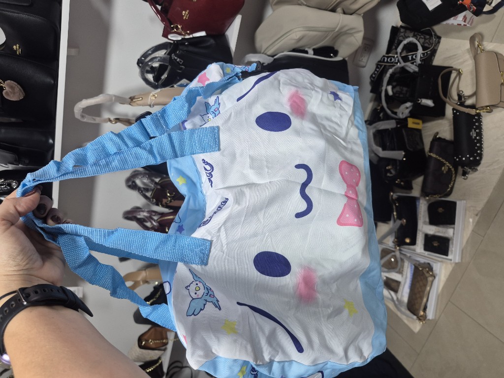 Bolso escolar azul kawaii