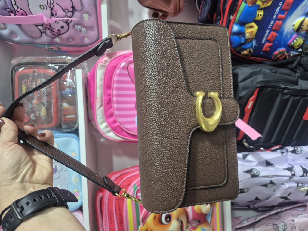 Cartera cafe tipo flap