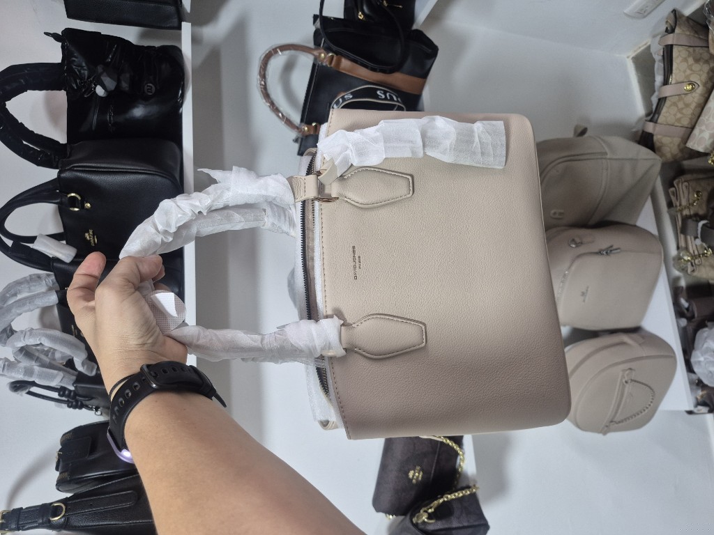 David Jones cartera beige doble compartimiento