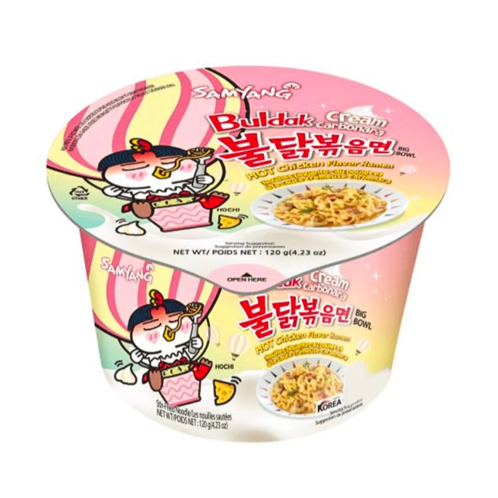 Buldak Ramen Bowl Cream Carbonara 120g