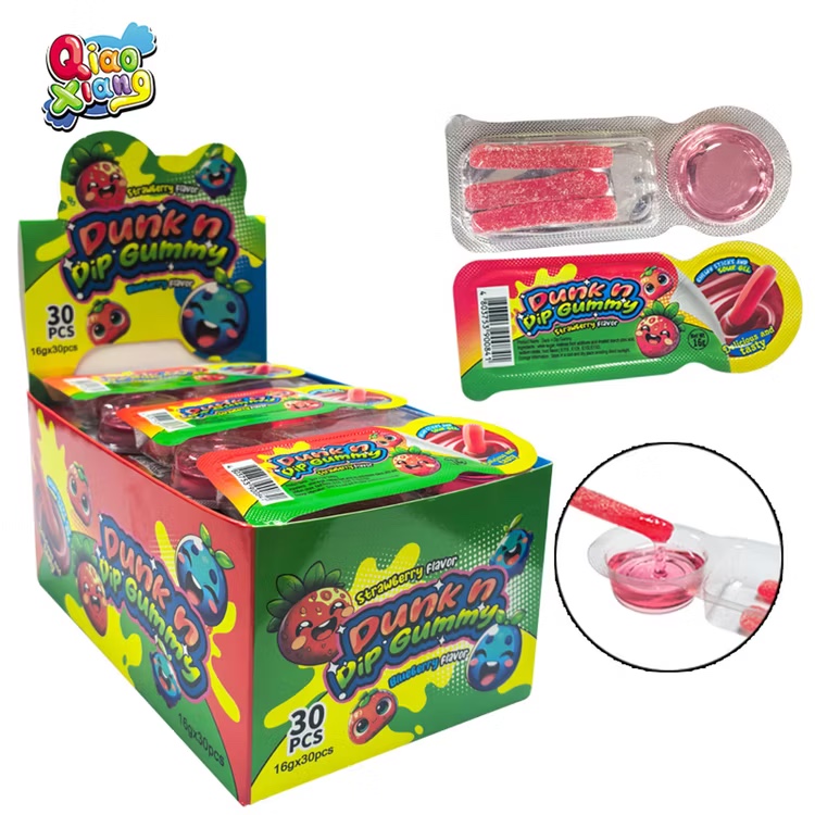 Dunkn Dip Gummy Fresa y Uva 25g