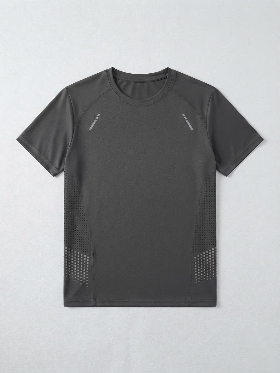 Camiseta deportiva Hombre negra manga corta