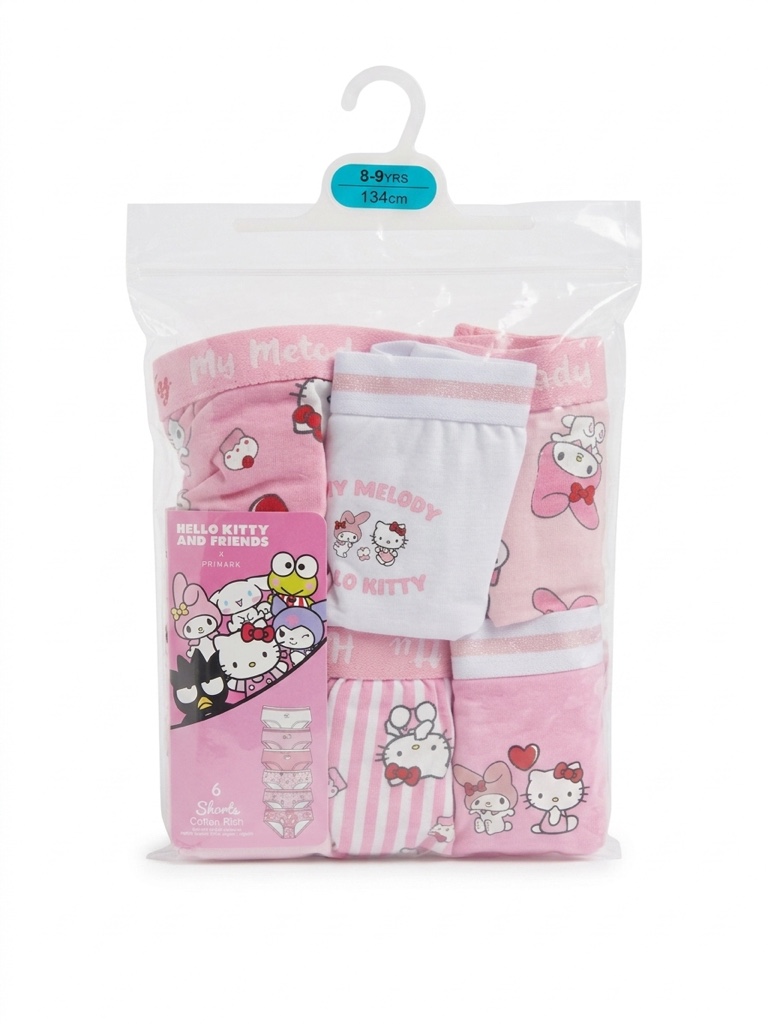 PACKS 6 PANTYS - HELLO KITTY