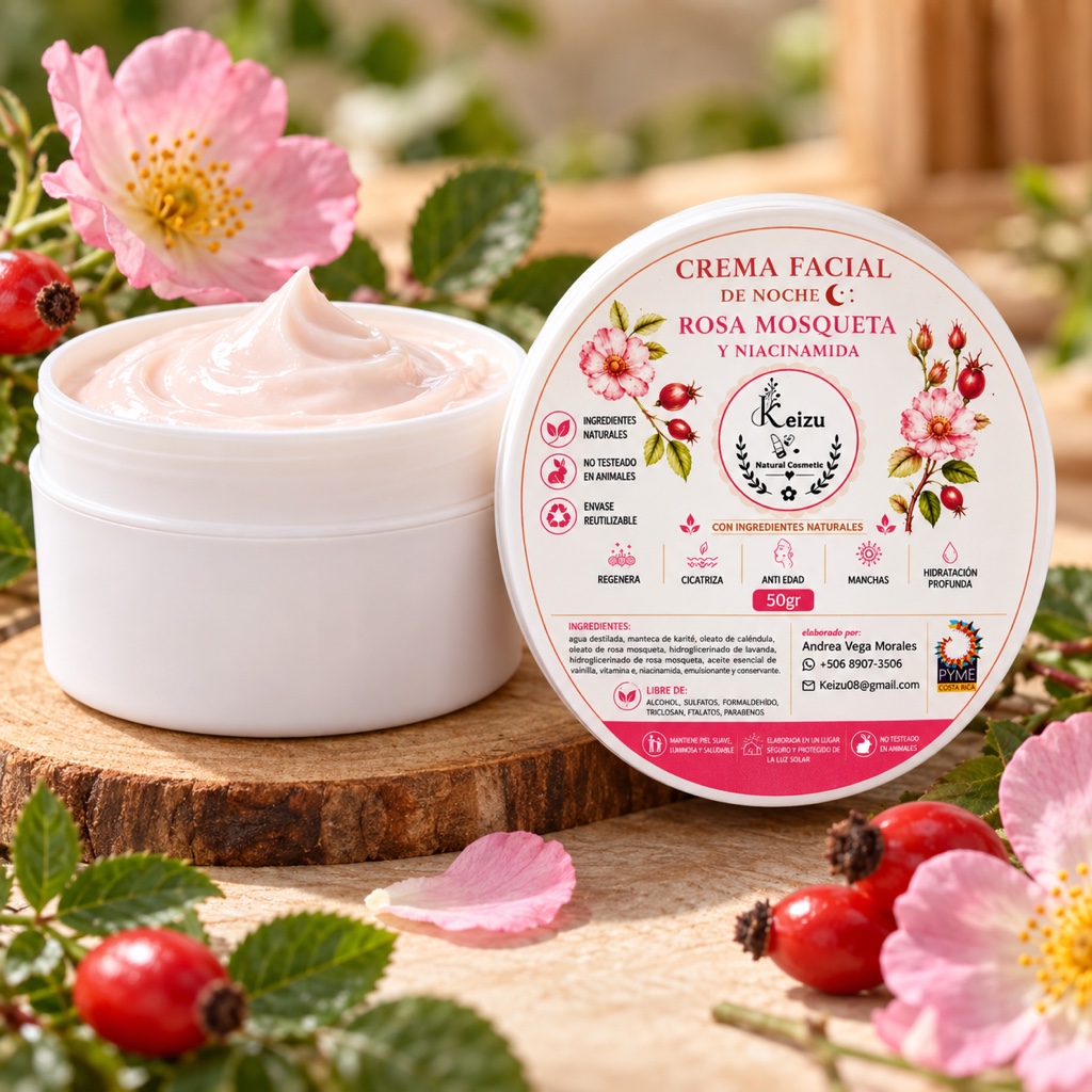 Crema facial Rosa mosqueta(noche) 50gr