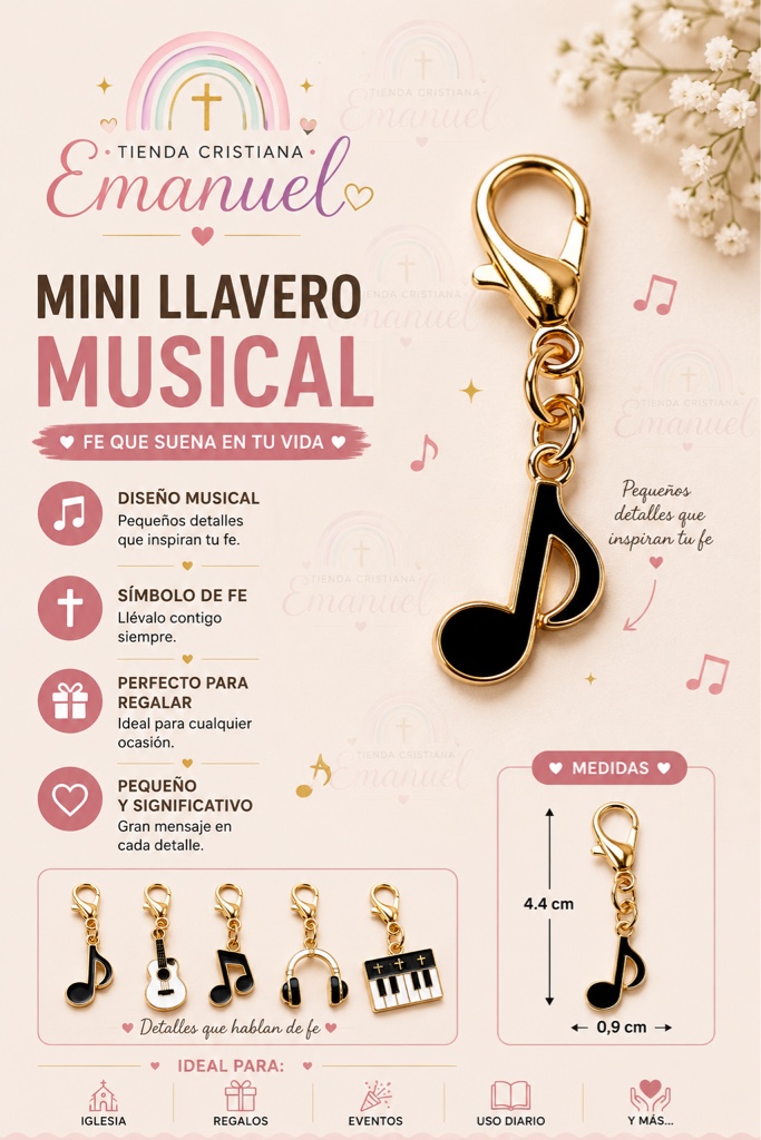 Mini llavero Corchea