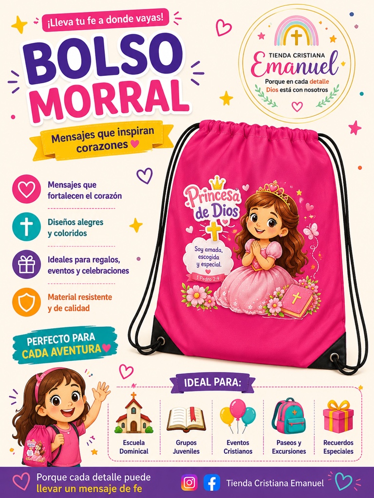 Bolso Morral Fucsia