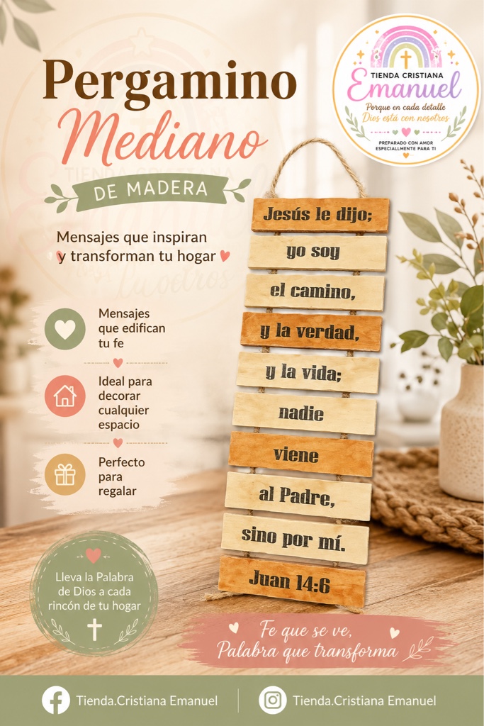 Pergamino de madera “yo soy”