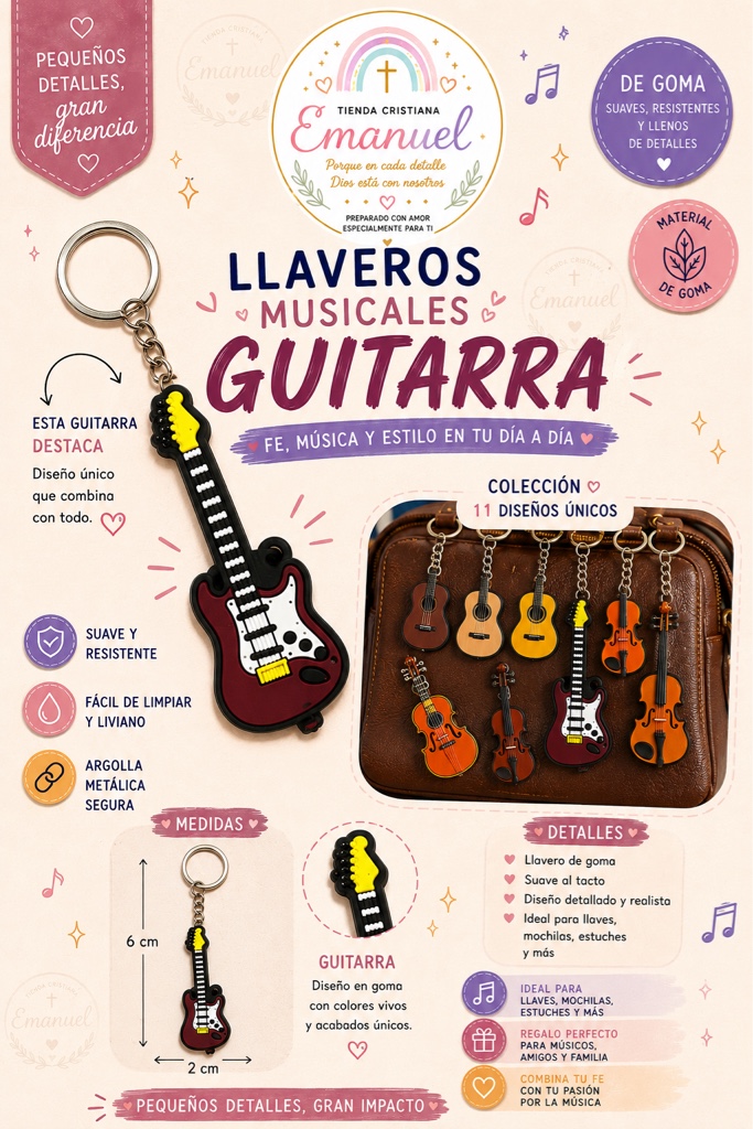 Llavero guitarra eléctrica