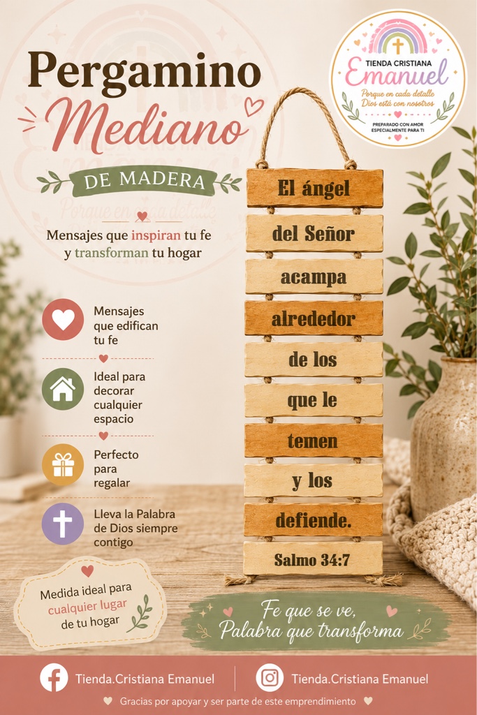 Pergamino de madera “El ángel de Jehová”
