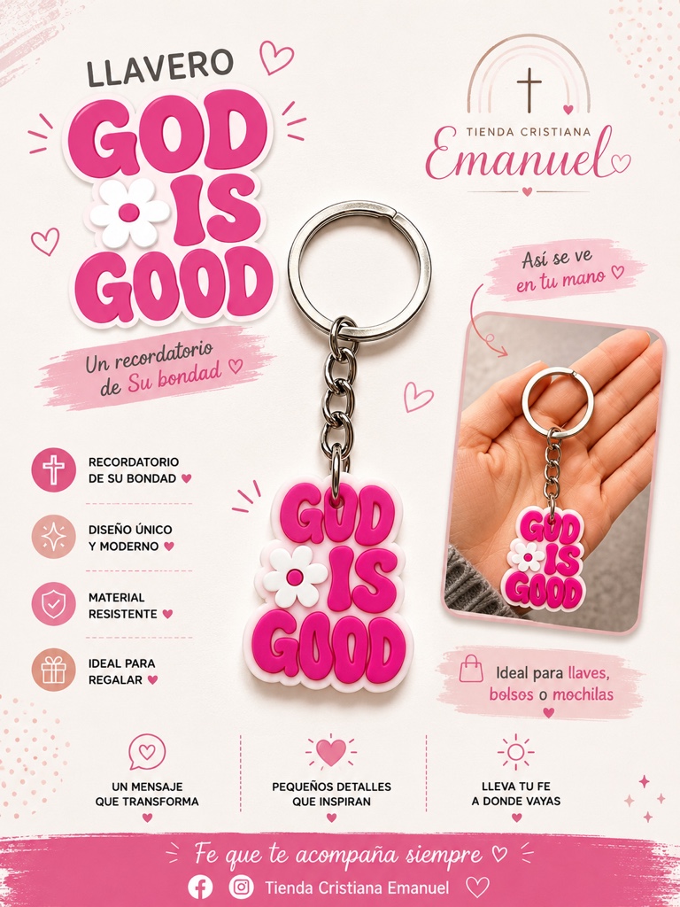 Llavero God Rosa