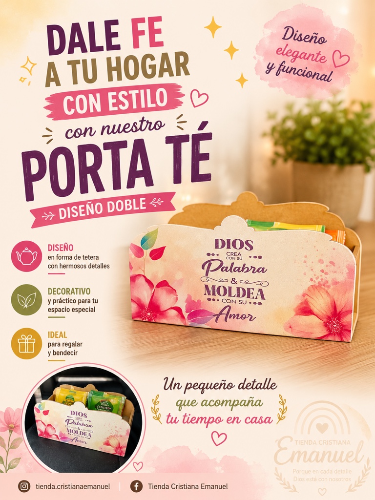 Porta té doble Dios