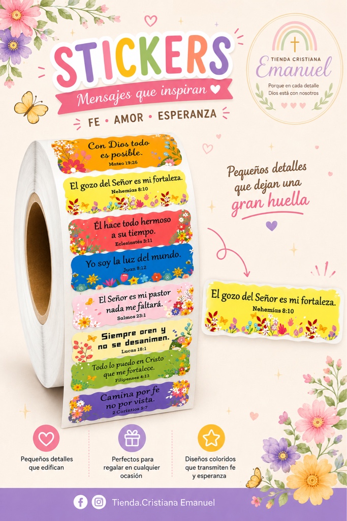 Stikers versículo “El gozo”