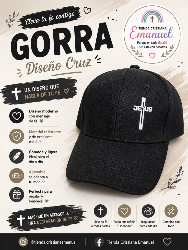 Gorra Diseño Cruz