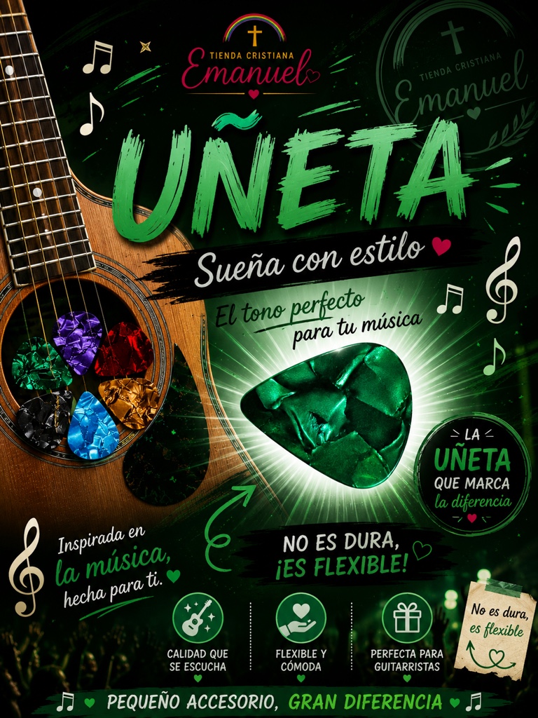Uñeta Estilo verde