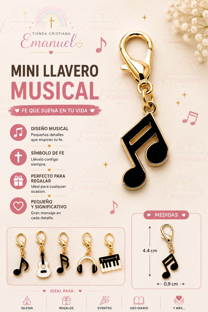 Mini llavero Semicorchea