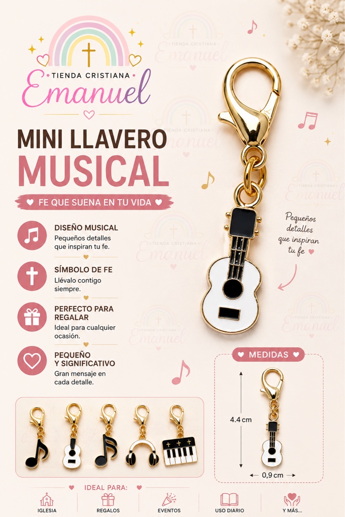 Mini llavero guitarra