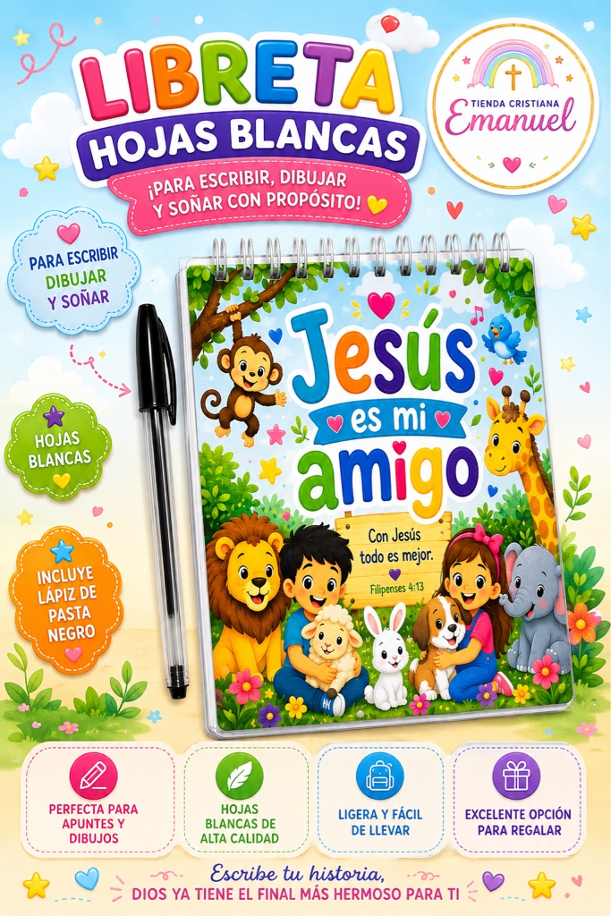 Libreta niños Jesús mi amigo