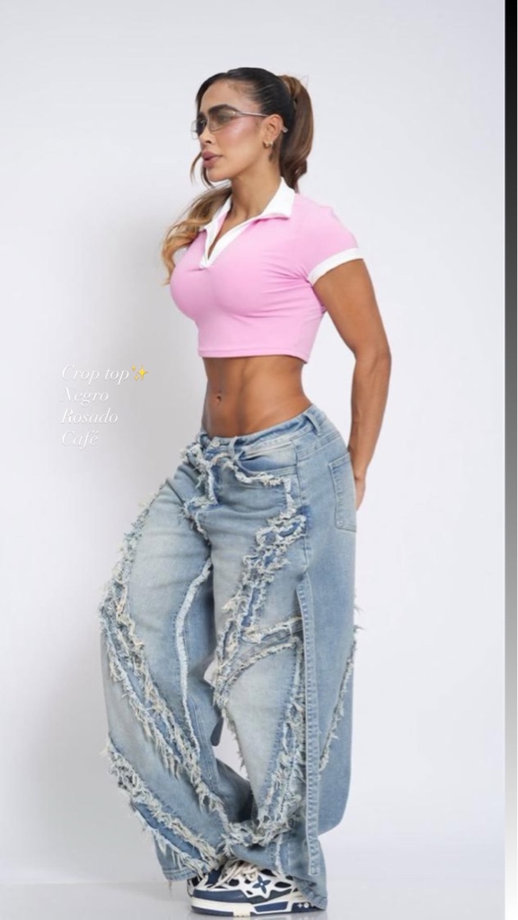 Crop top cuello