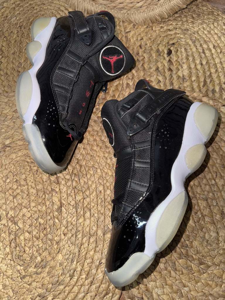 Jordan 6 Rings Black White Gym Red (GS)