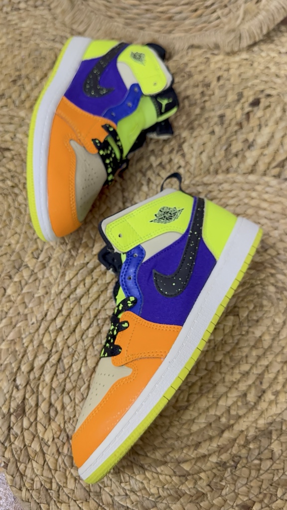Jordan 1 Mid SE Volt Vivid Orange (PS)