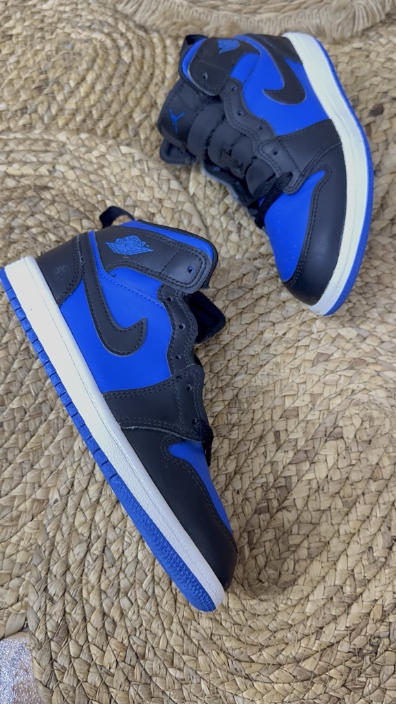 Jordan 1 Mid Black Royal Blue (PS)