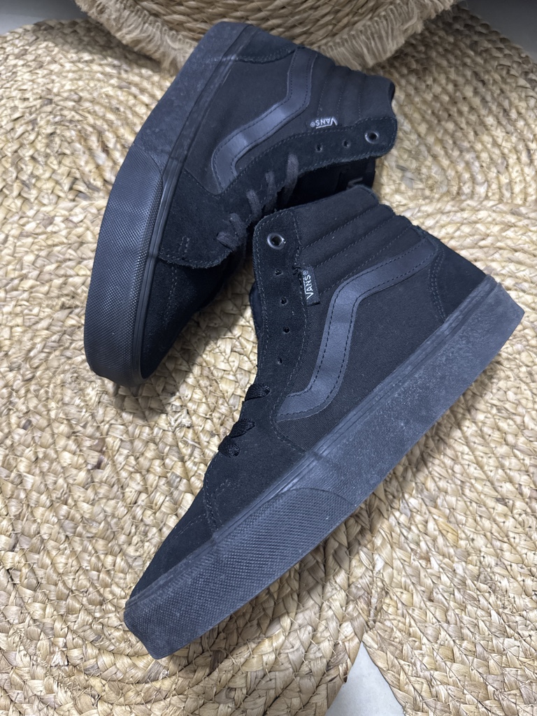 Vans off the Wall 721356 Lace Up Low Top Navy Blue Skate Shoes