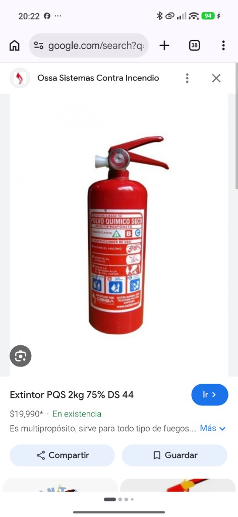 Mantencion Extintor PQS 2kg