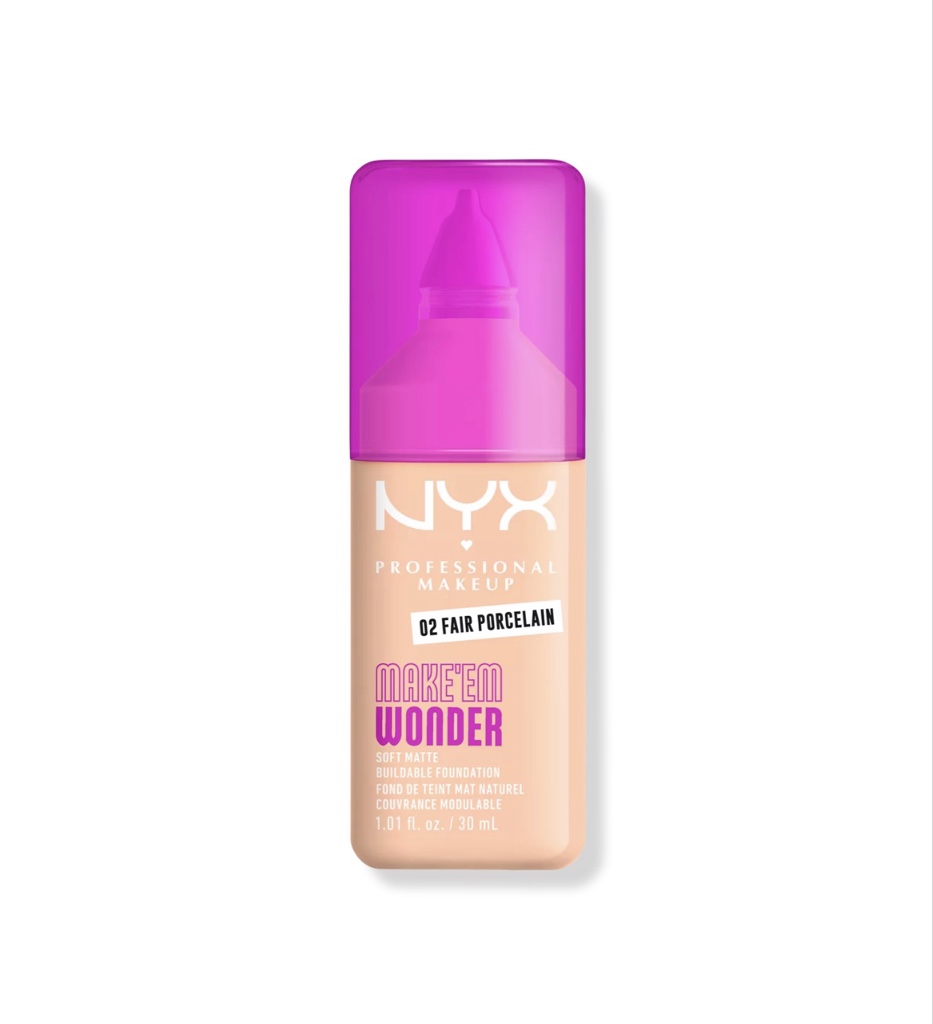 BASE MAKE E WONDER SOFT MATTE NYX #02 FAIR PORCELAIN