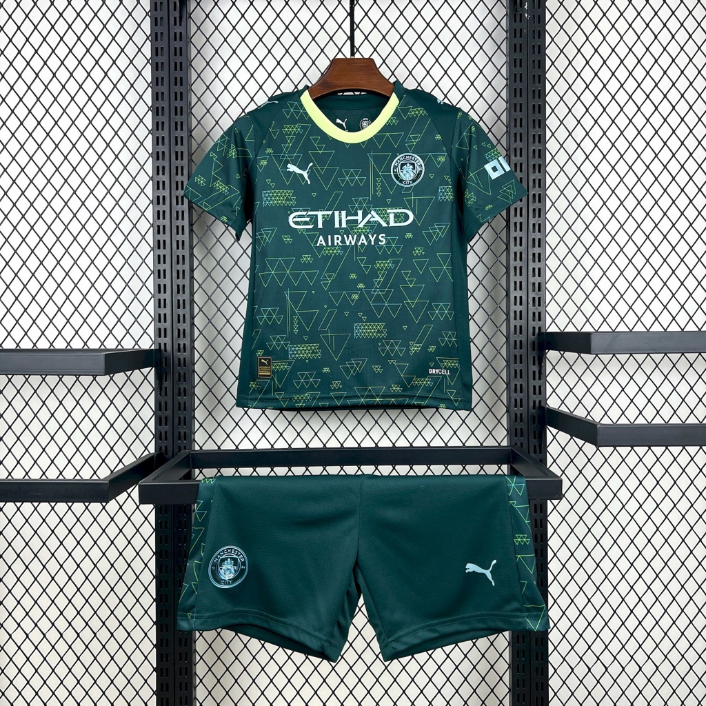 Manchester City verde camiseta e short