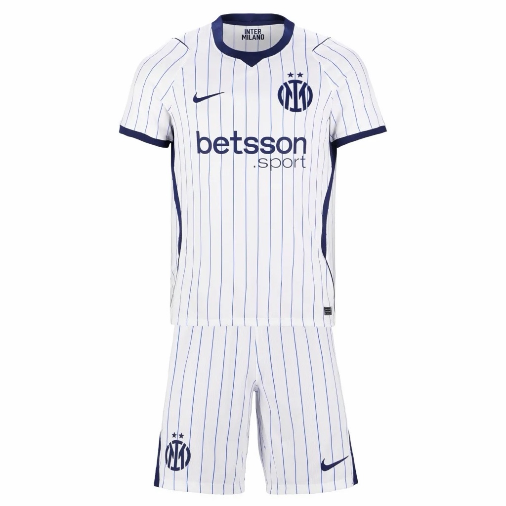 Inter Milan branco e azul infantil
