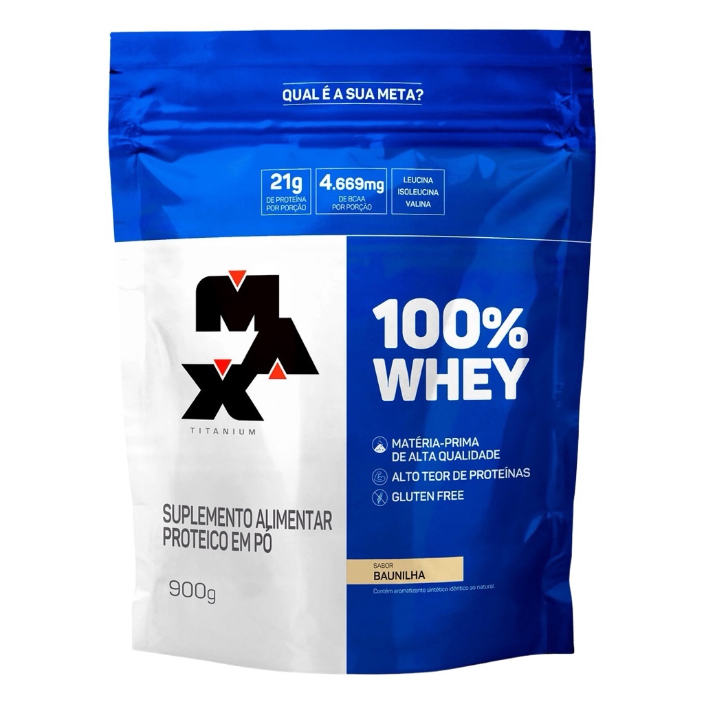 100% Whey Refil Max Titanium, Refil 900g