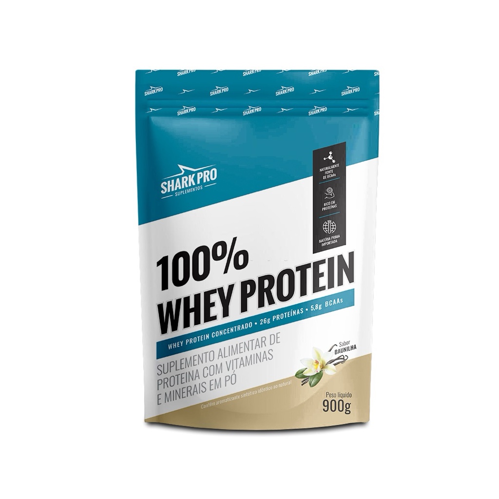 100% Whey Protein Shark Pro, Refil 900g