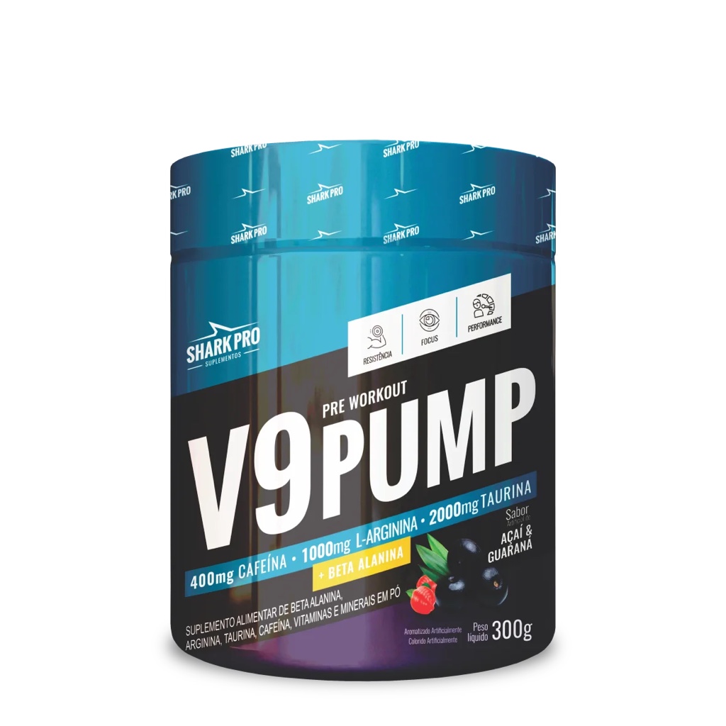 Pre Treino V9 Pum Shark Pro Pote 300g