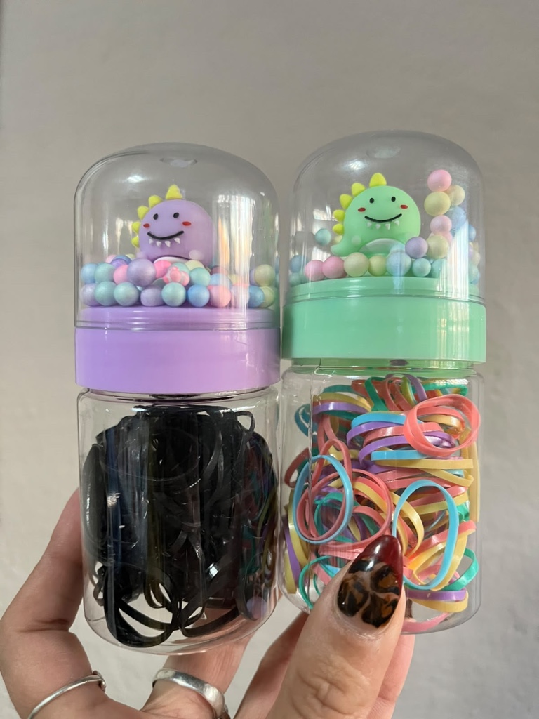 GOMITAS PARA TRENZAS DINO