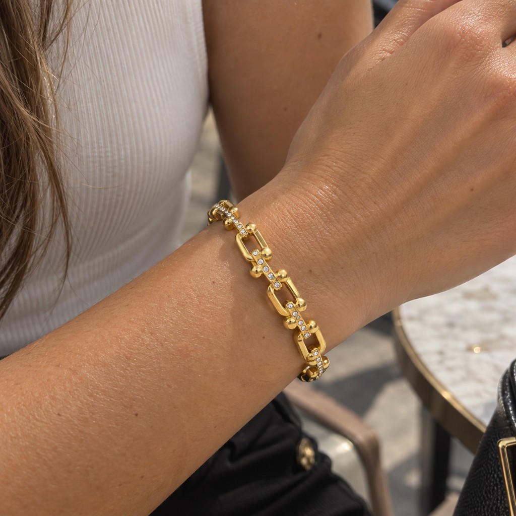 83847-BRAZALETE U CON PIEDRAS