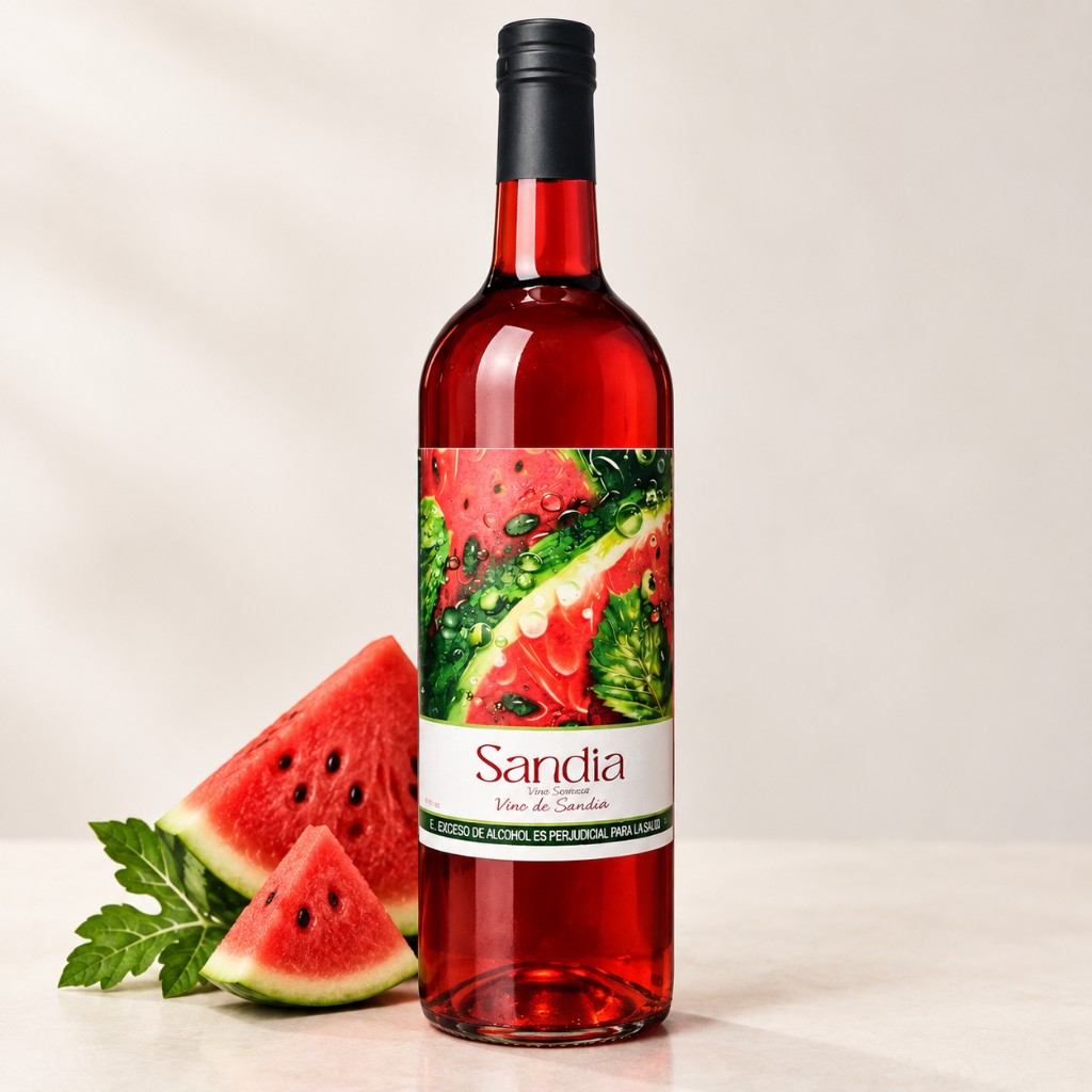 Vino sandía rojo intenso