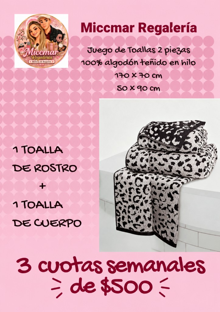 Juego de toallas 2 piezas