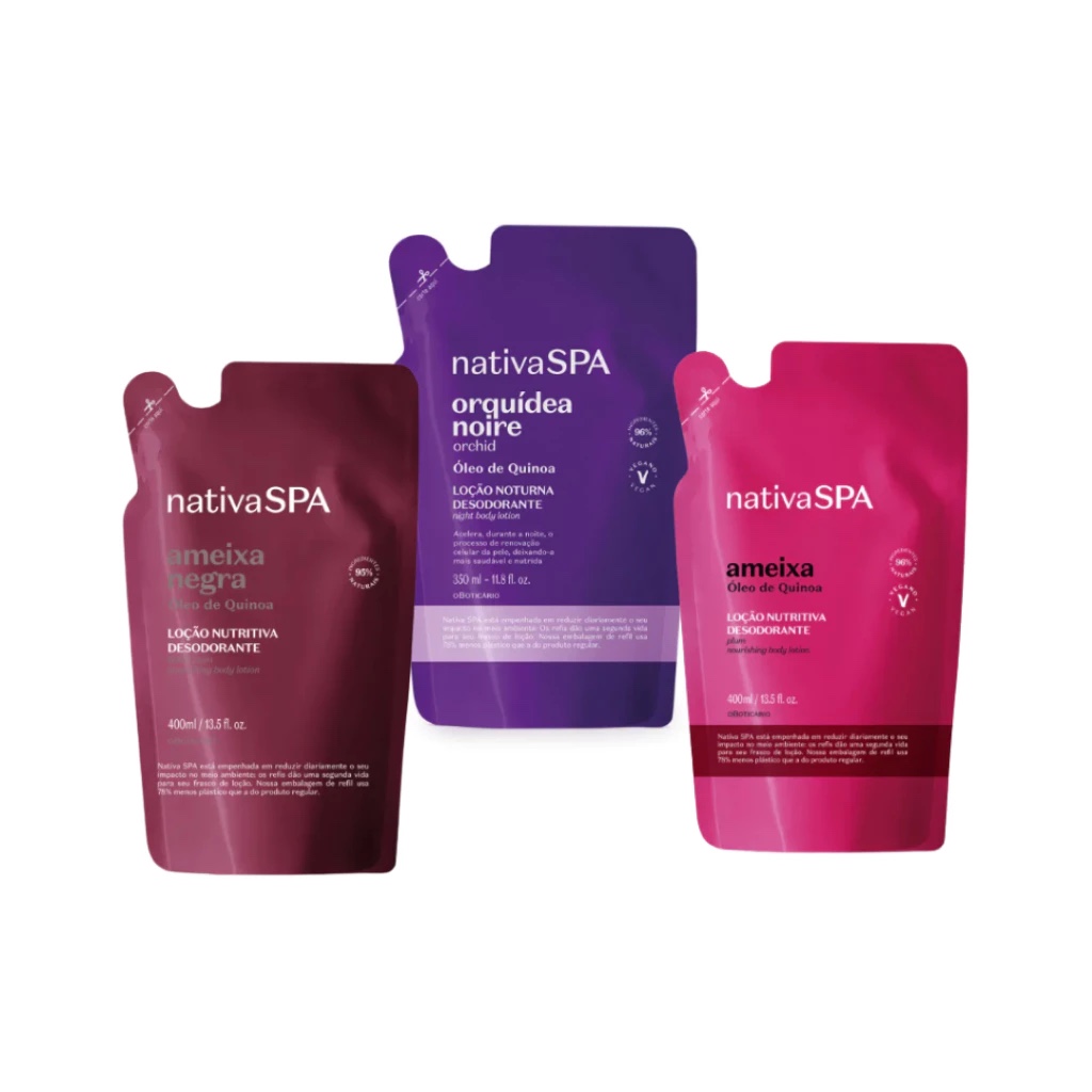 Refil Loção Desodorante Hidratante Corporal Nativa SPA 400ml
