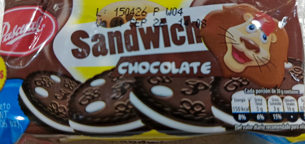 GALLETA SANDWICH  DE CHOCOLATE PASCUAL
