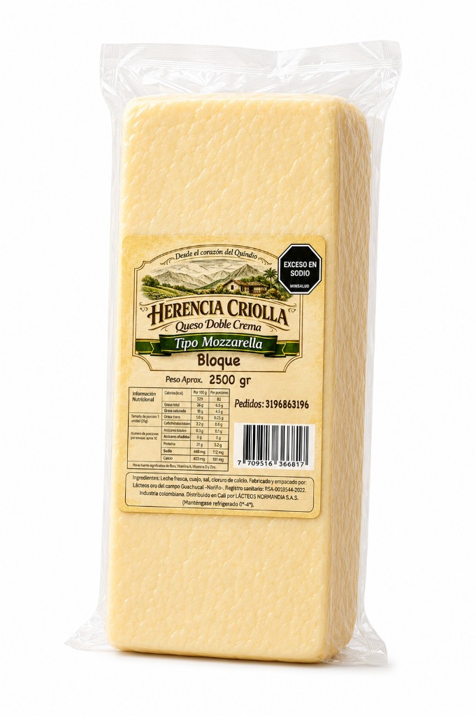 Queso bloque 2500gr