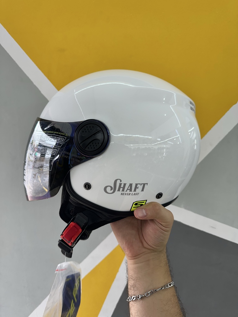 CASCO SHAFT ROMA TALLA L BLANCO BRILLANTE
