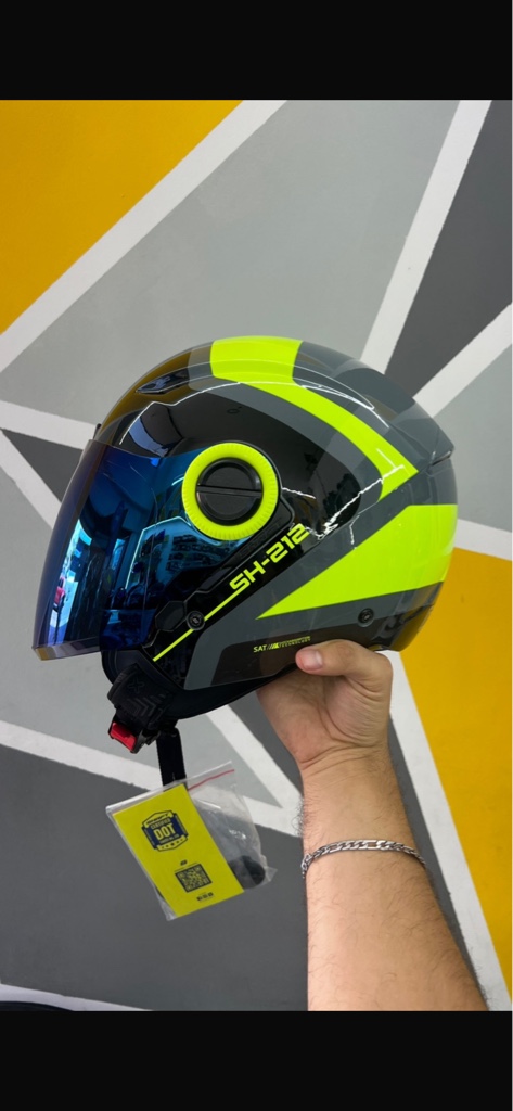 CASCO SHAFT 212 TALLA S GRIS CON VERDE