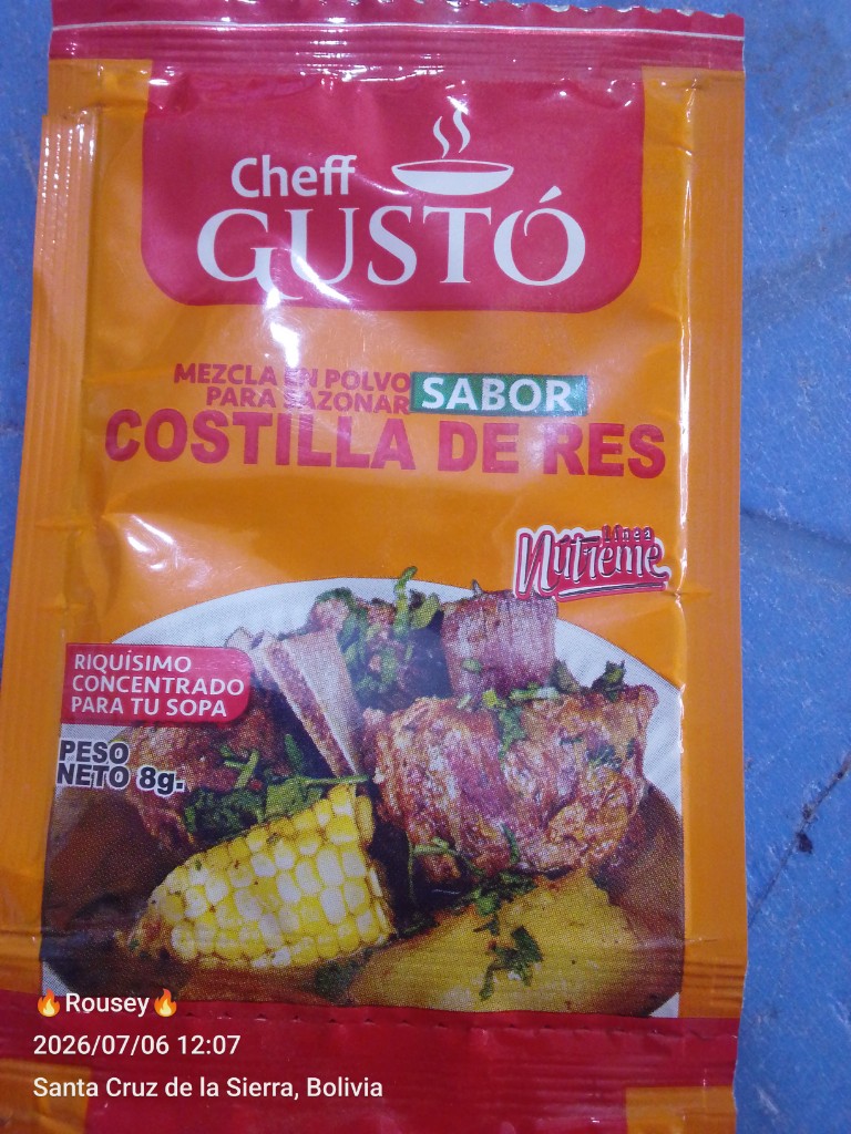 Chef Gusto sabor costilla de res