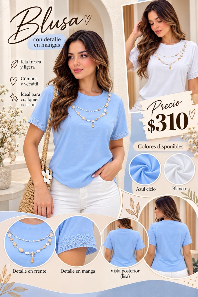 Blusa con aplicaciones